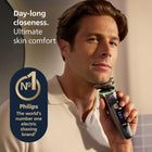 Philips i9000 Prestige Ultra Electric Shaver with Travel Case, Dark Slate | Triple Action Lift & Cut, SkinIQ Pro technology, AI-powered Active Pressure & Motion, Cleaning Pod, Wet or Dry Use XP9402/31