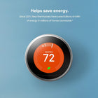 Google Nest Learning Thermostat - Programmable Smart Thermostat for Home - 3rd Generation Nest Thermostat - Compatible with Alexa - Stainless Steel