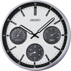 Seiko Shelby Non Ticking Wall Clock, Silver, 13 Inch