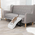 TRIXIE 3 Step Pet Stairs, Lightweight and Collapsible, Easy to Store, Non-Slip Treads, Gray