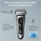 Braun Electric Razor for Men Series 8 8567cc Foil Shaver with Precision Beard Trimmer, SmartCare Center, Silver, 1 item
