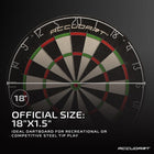 Accudart Edge Bristle Dartboard - Razor Thin Spider Wire Reduces Bounce Outs - Premium Brazilian Sisal - Advanced Metal Number Ring - Increased Playing Area - Super Thin Bullseye