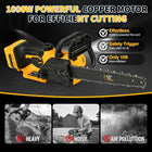 10/12 Inch Cordless Chainsaw for Dewalt 20V Battery, Brushless Electric Chain Saw with Auto Oiler & Security Lock, 8700RPM for Wood Cutting, Tree Trimming, Pruning (Bare Tool, Without Battery)