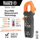 Klein Tools CL320 Digital Clamp Meter, HVAC AC Auto-ranging 400A, AC/DC Voltage, TRMS, DC Microamps, Resistance, Frequency, NCVT, Temp, More