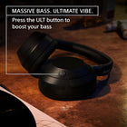 Sony ULT WEAR Over-Ear Noise Canceling Bluetooth Headphones with Alexa Built-in, Comfortable Design, 30-Hour Battery, Massive Bass, & Signature Noise Canceling Found in 1000X Series, Black