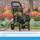 Suncast MDHC200 Decorative Metal Hose Reel Cart, Black
