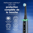 Oral-B iO Electric Toothbrush, Deep Clean + Protect, Rechargeable, Sapphire Blue with Visible Pressure Sensor, 5 Cleaning Settings, 2 Min Timer, a iO Series 7 Toothbrush, 2 Replacement Brush Heads, and Charging Travel Case