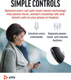 Poly Voyager Legend Wireless Headset (Plantronics) - Single-Ear Bluetooth W/Noise-Canceling Mic - Voice Controls - Mute & Volume Buttons - Ergonomic Design -Connect to Mobile/Tablet Via Bluetooth -FFP