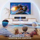 MZEIBO 50W Mini TV Sound Bar, Bluetooth Sound Bar with ARC/Optical/AUX, Compact Surround Sound System, ARC/Optical/AUX Connections, for TV/PC/Projectors
