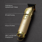 BaBylissPRO FX+ and METALFX Professional Cord/Cordless Trimmers Gold