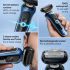 Braun Electric Razor for Men Series 6, Beard Shaver, Electric Shaver, GentleFlex, SkinGentle Foil, with Precision Trimmer, S6 6120s, 1 item