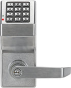 Alarm Lock - DL2700WP26D Trilogy T2 100-User Weatherproof Electronic Digital Keypad Cylindrical Lock Leverset, Satin Chrome Finish