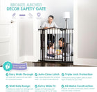 Regalo Easy Step Arched Decor Safety Gate, 29-35 inches Wide, Bronze, Extra Wide