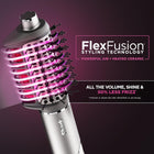 Shark FlexFusion Luxury Air & Ceramic Styling Hair Dryer System with Wet or Dry Fusion Brush, Auto-Wrap Curlers, and FrizzFighter Finishing Tool, Metallic Mist, HD641