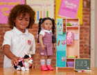 Our Generation 18-Inch Doll School Locker, Classroom Cool Set, Deluxe | 18-piece school accessory set with locker, 3 locks, shelves, stickers, clipboard, pencil case, and supplies, Deluxe, 5+ Years