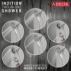 Delta Faucet Albion 14 Series Single-Handle Tub and Shower Faucet Set, Chrome Shower Trim Kit with 4-Setting In2ition 2-in-1 Dual Hand Held Shower Head, Chrome T144855-I (Valve Not Included)