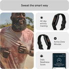 Google Fitbit Inspire 3 Health and Fitness Tracker with Stress Management, Workout Intensity, Sleep Tracking, 24/7 Heart Rate and More, Midnight Zen/black, One Size (S and L Bands Included)
