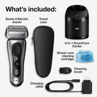 Braun Series 8 Electric Shaver for Men with Precision Long Hair Trimmer, Wet and Dry Electric Razor with 5in1 SmartCare Center and Travel Case, 8567cc Galvano Silver