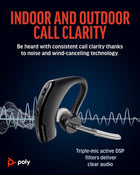 Poly Voyager Legend Wireless Headset (Plantronics) - Single-Ear Bluetooth W/Noise-Canceling Mic - Voice Controls - Mute & Volume Buttons - Ergonomic Design -Connect to Mobile/Tablet Via Bluetooth -FFP