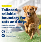 Petsafe In-Ground Fence for Dogs and Cats Over 8 lb., Waterproof, with Tone and Static Correction, red, Small (PIG00-13661)