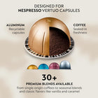 Nespresso Vertuo Next Coffee and Espresso Machine by Breville with Aeroccino Milk Frother - Light Grey