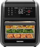 Chefman 12-Quart 6-in-1 Rotisserie Air Fryer Oven & Dehydrator, 12 Presets, Touchscreen, Family Size, Dishwasher-Safe Parts, Black