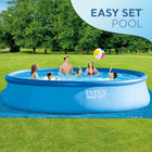 INTEX 28131EH Easy Set 12 Feet x 30 Inch Inflatable Puncture Resistant Above Ground Swimming Pool | Cartridge Filter Pump Included