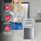 Frigidaire 26 Lbs per Day Portable Compact Maker, Ice Making Machine, Stainless, Medium