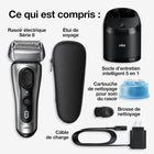 Braun Series 8 Electric Shaver for Men with Precision Long Hair Trimmer, Wet and Dry Electric Razor with 5in1 SmartCare Center and Travel Case, 8567cc Galvano Silver