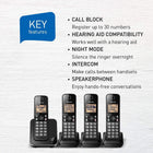 Panasonic DECT 6.0 Expandable Cordless Phone with Call Block - 4 Cordless Handsets - KX-TGC384CB (Black)