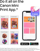 Canon Ivy 2 Mini Photo Printer (Pure White), Bluetooth Portable Smartphone Printer for iOS & Android, Bundle with 110 Zink Sticky-Back Photo Prints, LED Light Bar, Protective Case & USB Cable