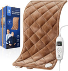 BOB AND BRAD Weighted Heating Pad with Far Infrared Ceramic Beads, Electric Moist Heat Pad with 6 Heating Levels, Auto-Off Timer and Snug-Fit Adjustable Belt Christmas Birthday Gifts for Women and Men