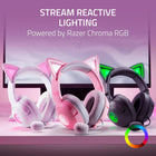 Razer Kraken Kitty V2 USB Wired RGB Headset: Chroma Kitty Ears - Stream Reactive Lighting - HyperClear Cardioid Mic - Triforce 40 mm Drivers - 7.1 Surround Sound - Classic Black