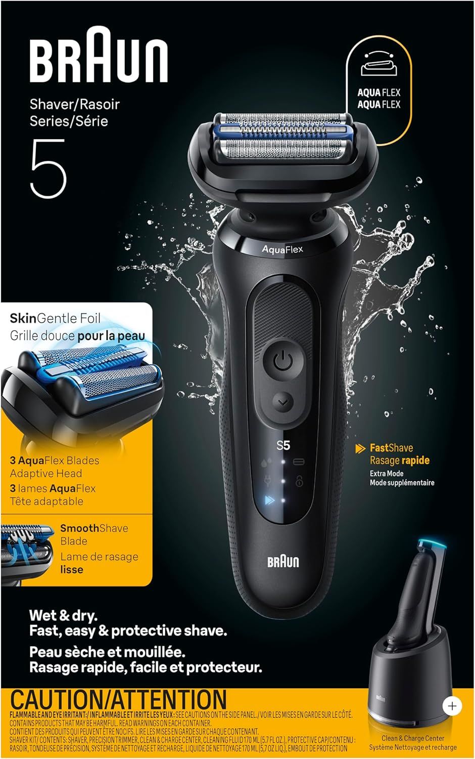 BRAUN SHAVER 5160CC SYSTEM BLK NA
