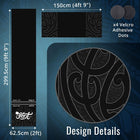 Shot T-Shape Rubber Darts Mat