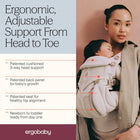 Ergobaby Omni Classic Baby Carrier for Newborn to Toddlers 0-48 Months (7-45 lbs) - 4-Position 100% Premium Cotton Baby Carrier with Ergonomic Support - Onyx Black