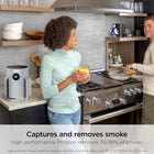 Shark NeverChange Air Purifier Compact Pro with Long-lasting HEPA Exceeding Filtration, Captures Pet Dander, Dust, Smoke, and Allergens, up to 250 sq. ft. for Bedroom, Home Office, Dorm, HP071BRN