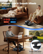 Under Desk Elliptical Machine, Electric Seated Pedal Exerciser, Quiet Leg Exerciser While Sitting for Seniors, Mini Portable Leg Exercise Machine with Remote, Adjustable 12-Speeds, Manual & Auto Mode