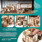 UGEARS 3D Puzzles for Adults Heavy Boy Truck Mechanical Models Wooden Puzzle Brain Teaser Construction Craft Kits for Adults 14+ DIY Puzzle Learning Toys Eco Friendly Woodcraft Building Set