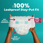 Pampers Diapers - Cruisers 360° - Size 4, up to 100% Leakproof Fit, Designed for Active Babies, Pull On Diaper, EZ Off Tabs Designed for Easy Changes, 1 Pack (Count of 108)