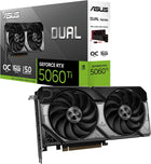 ASUS Dual GeForce RTX 5060 Ti 16GB GDDR7 OC Edition (PCIe 5.0, 16GB GDDR7, DLSS 4, HDMI 2.1b, DisplayPort 2.1b, 2.5-Slot Design, Axial-tech Fan Design, 0dB Technology, and More)