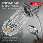 Delta Faucet Albion 14 Series Single-Handle Tub and Shower Faucet Set, Chrome Shower Trim Kit with 4-Setting In2ition 2-in-1 Dual Hand Held Shower Head, Chrome T144855-I (Valve Not Included)