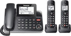 Panasonic DECT 6.0 2-in-1 Corded/Cordless Phone with Answering Machine, Advanced Call Block (1,000 numbers), and Talking Caller ID - 2 Cordless Handset - KX-TGF872CB (Black)