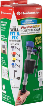 Fluidmaster 400H-002 Performax Universal Toilet Fill Valve High Performance Tank and Bowl Water Control, 1-Pack, Multicolor