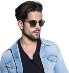 Ray-Ban Men\'s Clubmaster Polarized Square Sunglasses