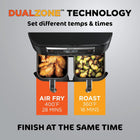 Ninja Foodi DZ090C 5-in-1, 6-qt. 2-Basket Air Fryer with DualZone Technology, Black