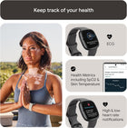 Google Fitbit Sense 2 - Health & Fitness Smartwatch - Shadow Grey/Graphite | Advanced Health and Fitness Smartwatch to Manage Stress and Sleep, ECG App, SpO2, 24/7 Heart Rate, GPS, One Size