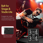 Premium Direct Injection Audio Box - Passive DI Unit Hum Eliminator w/ Input Attenuator to Connect Guitar & Bass - 1/4 Inch Impedance Transformer Connector to Balanced & Unbalanced XLR - Pyle PDC22