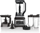 Ninja BN801C, Professional Plus Kitchen System With Auto-iQ, 72oz Pitcher, Black/Silver, 1400W (Canadian Version) | 1400-peak-watt motor with Total Crushing pitcher, 64oz/1.9L processor bowl & (2) 24oz/710mL cups.