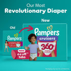 Pampers Diapers - Cruisers 360° - Size 4, up to 100% Leakproof Fit, Designed for Active Babies, Pull On Diaper, EZ Off Tabs Designed for Easy Changes, 1 Pack (Count of 108)